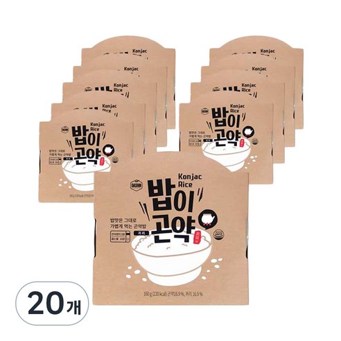 밥이곤약 통곡물 곤약 즉석밥 귀리, 160g, 10개