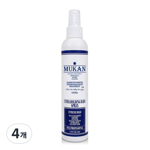 무칸 엑스트라 홀딩하드 헤어스프레이, 250ml, 4개