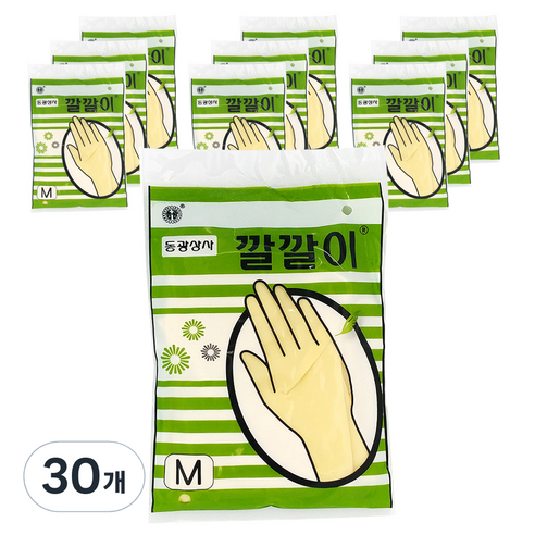 동광상사 깔깔이 미용장갑 중형 M, 베이지, 30개
