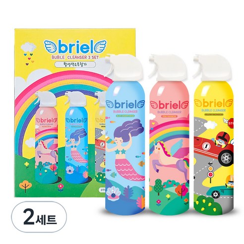 브리엘 유아용 버블 바디클렌저 복숭아향 200ml + 베리향 200ml + 망고향 200ml 세트, 2세트