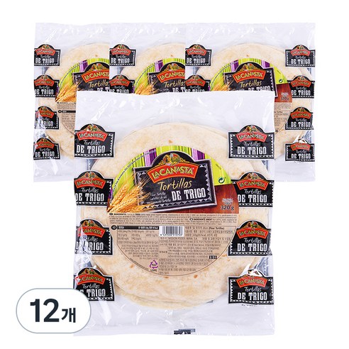 라카나스타 미션푸드 밀 또띠아 20cm, 320g, 12개