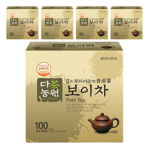 다농원 보이차, 0.6g, 100개입, 5개