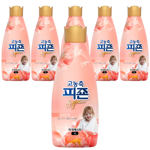 피죤 고농축 시그니처 섬유유연제 라피에스타 본품, 1L, 6개