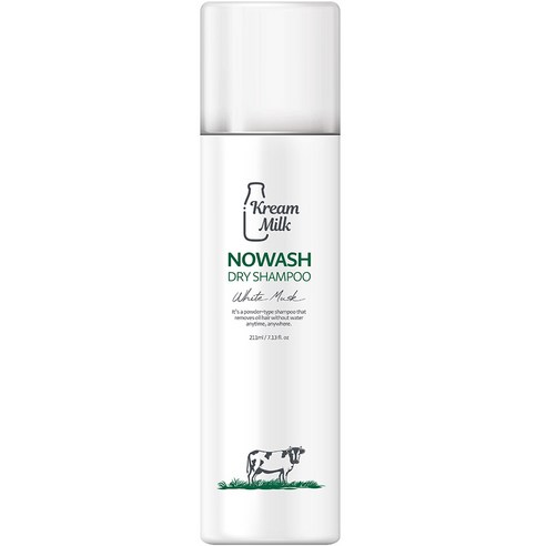 크림밀크 노워시 드라이 샴푸 화이트머스크향, 211ml, 1개
