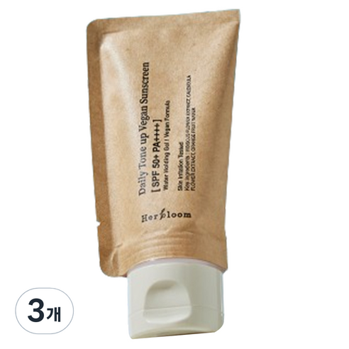 허블룸 데일리 톤업 비건 선스크린, 50ml, 3개