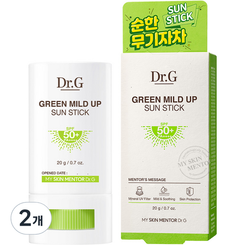   Dr.G Green Mild Up Sun Stick SPF50+ PA++++, 20g, 2 pieces