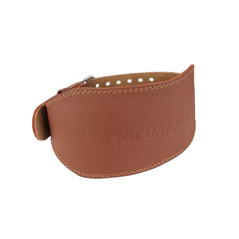 하빈져 패디드 레더 벨트 와이드 핏, 브라운, 680g