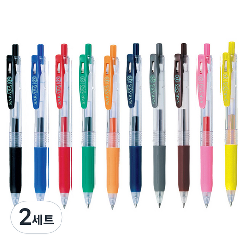 제브라 사라사클립 젤잉크펜 10종 세트 0.3mm, 혼합 색상, 2세트