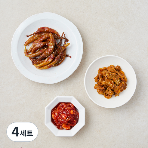 모두의집밥 밥도둑반찬 오징어젓갈 70g + 오이지무침 60g + 양념고추절임 60g 세트, 4세트