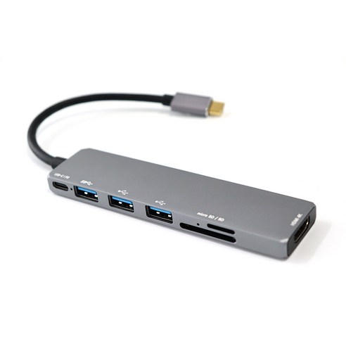 스토리링크 USB C타입 7포트 HDMI 멀티포트 허브 DEX 7UP SKP-UH760V2, 혼합색상
