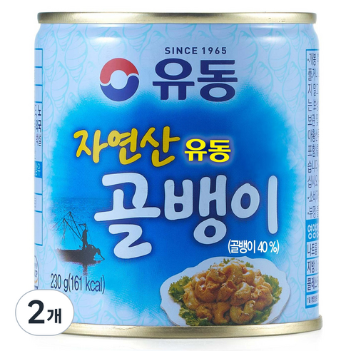 유동 자연산 골뱅이, 230g, 2개