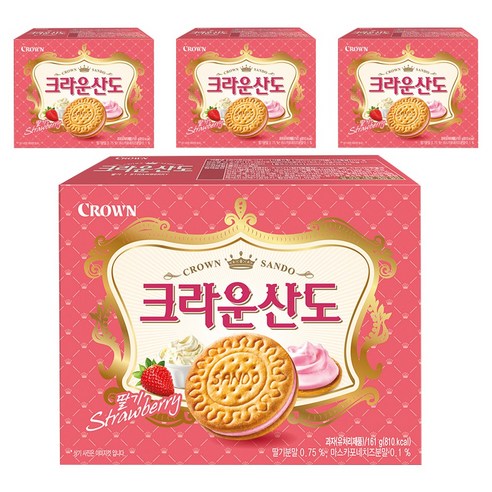 크라운산도 딸기, 161g, 4개