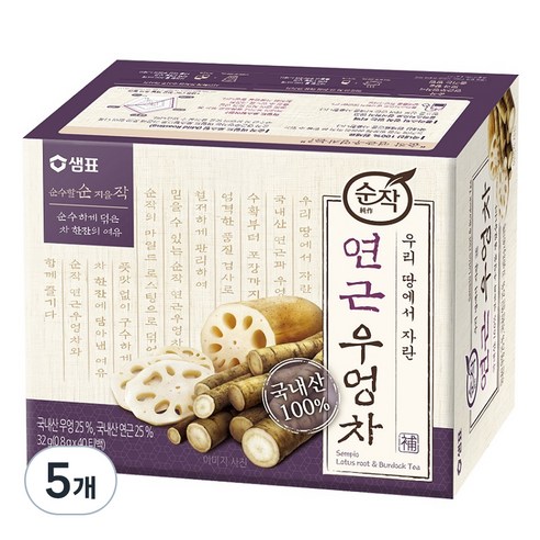 순작 연근우엉차, 0.8g, 40개입, 5개