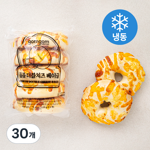 곰곰 더블치즈 베이글(냉동), 120g, 5개입, 6개