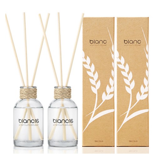 블랑16 천연 디퓨저 선물세트 A 우드타입 120ml x 2p, G 소프트린넨, 2개