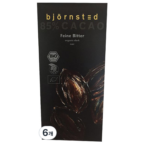 뵨스테드 유기농 다크 초콜렛, 100g, 6개