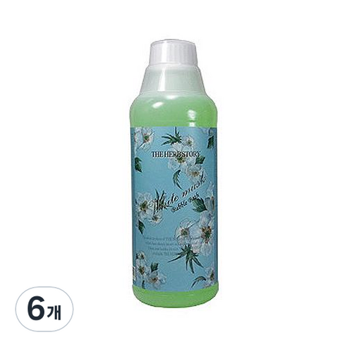 더허브스토리 버블바스 화이트무스크, 1000ml, 6개