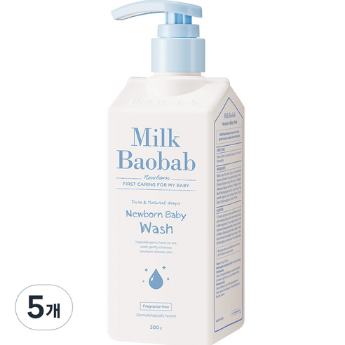 밀크바오밥 뉴본 베이비 워시, 300g, 5개