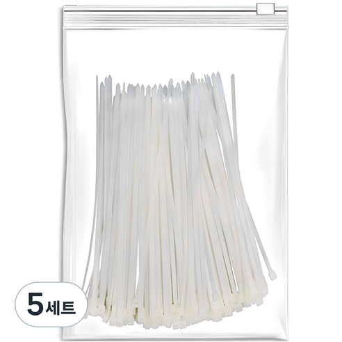 엔더 플렉시블 케이블 타이, 화이트, 5세트