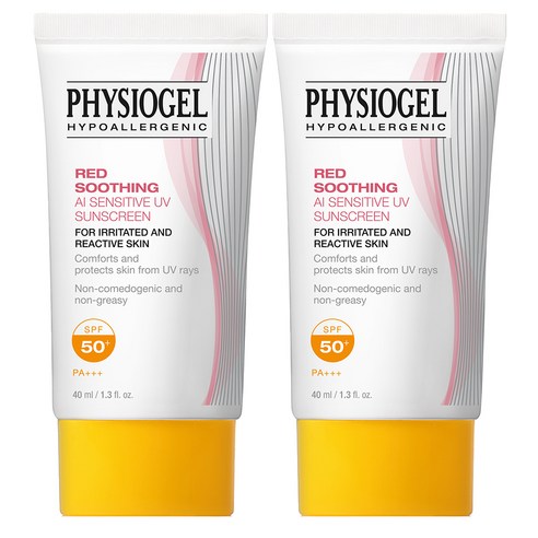 피지오겔 레드 수딩 AI 선스크린 SPF50+ PA+++, 40ml, 2개