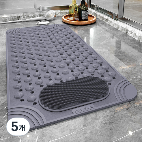 순잠 미끄럼방지 다용도 샤워 매트 그레이 50 x 80 cm, 1개입, 5개