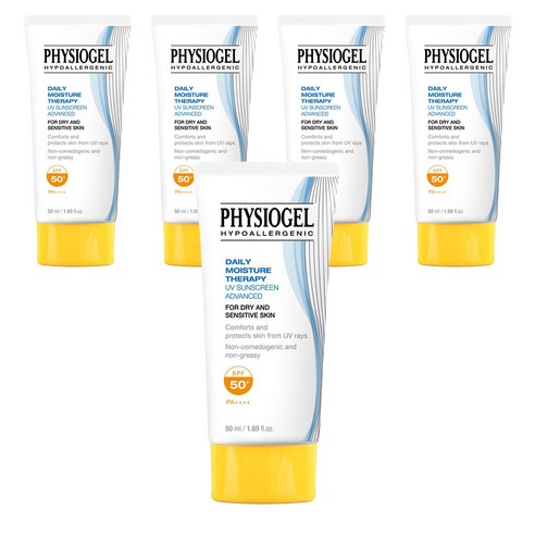 피지오겔 DMT UV 어드밴스드 썬스크린 SPF50+ PA++++, 50ml, 5개