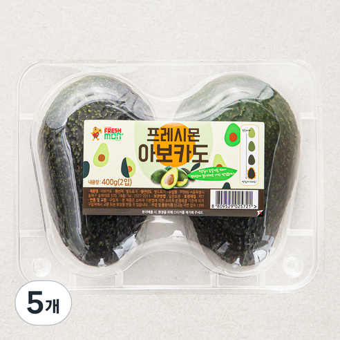 프레시몬 아보카도 2입, 400g, 5개