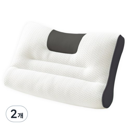 벤홈 통기성 경추베개, 그레이, 2개