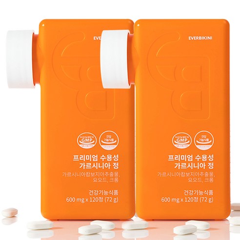 에버비키니 프리미엄 수용성 가르시니아 정 다이어트 보조제 72g, 120정, 2개