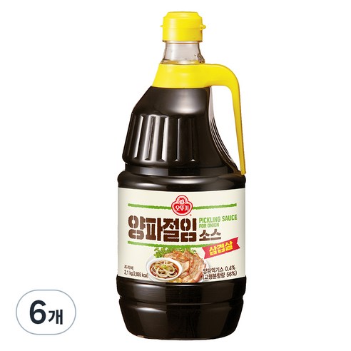 오뚜기 삼겹살 양파절임 소스, 2.1kg, 6개