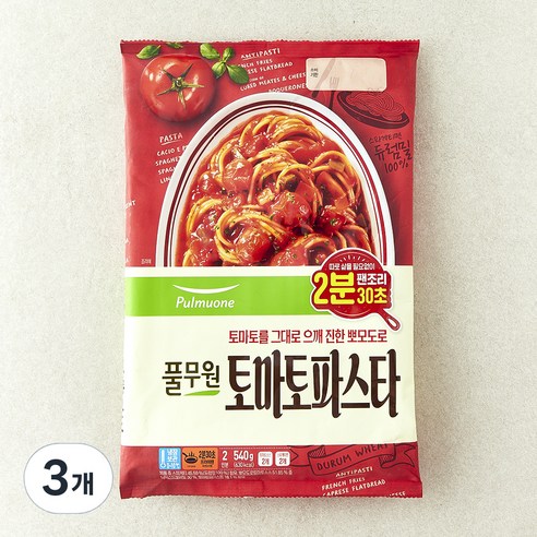 풀무원 뽀모도로 토마토 파스타 2인분, 3개, 540g