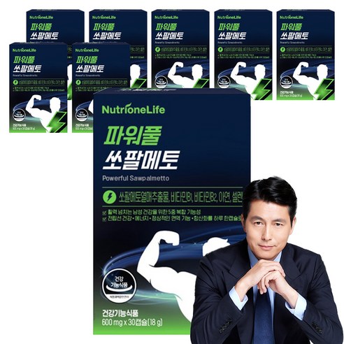 뉴트리원 파워풀 쏘팔메토 로르산 115, 30정, 8개