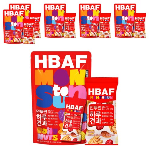 바프 먼투썬 하루견과 레드, 200g, 6개