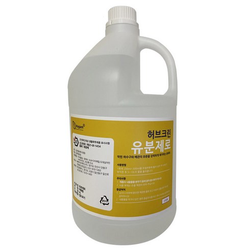허브크린 유분제로 배수구세정제, 1개, 4L