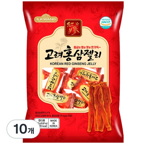 일광제과 고려홍삼젤리, 10개, 280g