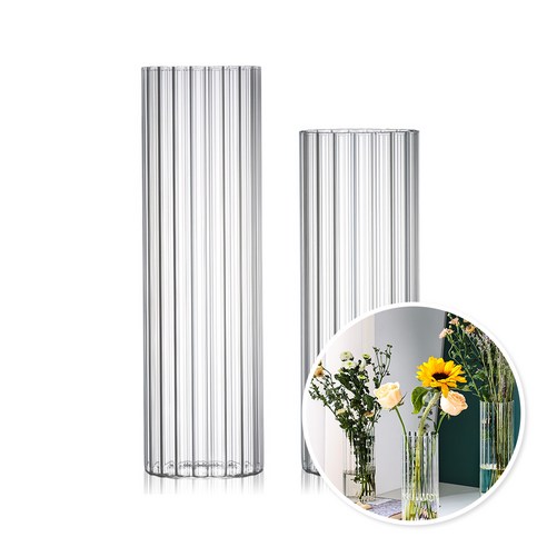 비비드닷 홈 인테리어 모던 유리 화병: 가정 장식에 현대적 우아함을 더함