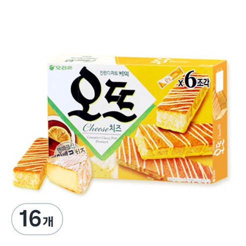 오리온 진한 디저트 케익 오뜨 치즈, 144g, 16개