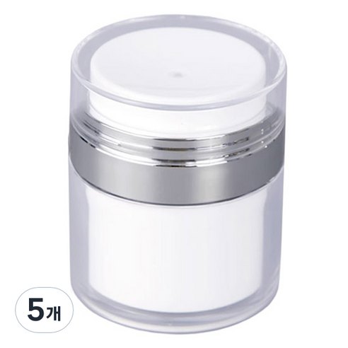 모나코올리브 펌핑 펌프 진공 화장품 크림 소분 용기 15ml, 5개