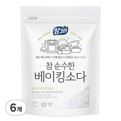 참그린 참 순수한 베이킹소다, 6개, 2kg