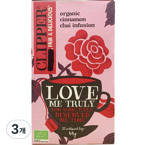 클리퍼 유기농 러브미 트루, 44g, 3개