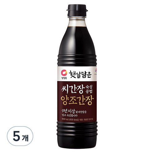 햇살담은 씨간장 양조간장, 840ml, 5개