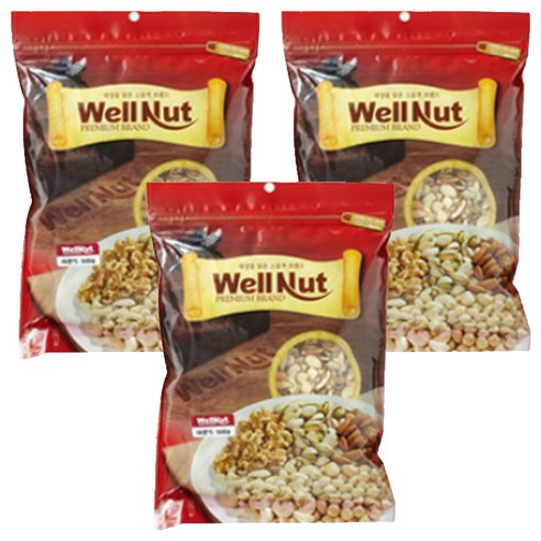 웰넛 자연두레 아몬드슬라이스, 500g, 3개