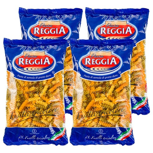 레지아 삼색푸질리 파스타면, 4개, 500g