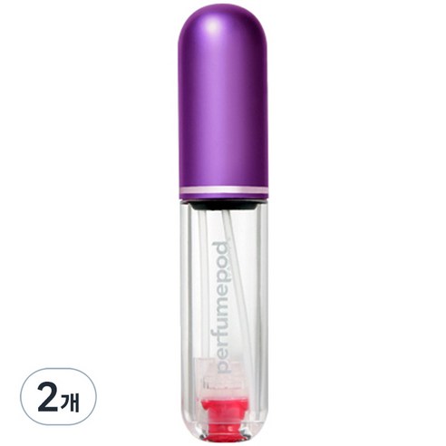 트라발로 퍼퓸팟 퓨어 펌핑식 충전 휴대용 향수공병 5ml, 2개, 퍼플