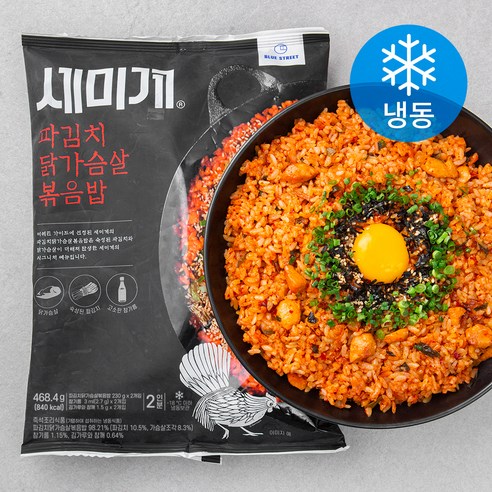 블루스트리트 세미계 파김치 닭가슴살 볶음밥 (냉동), 468.4g, 1개