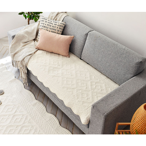 안락함이 스며드는 공간, 한일카페트 노마드 순면 워싱 소파패드로 완성하세요.