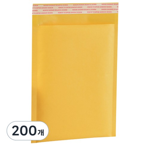 충격 방지 뽁뽁이 포장 안전 봉투 옐로, 200개