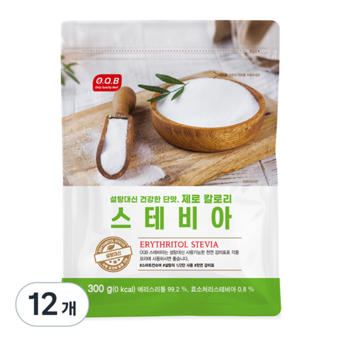 OQB 스테비아, 300g, 12개