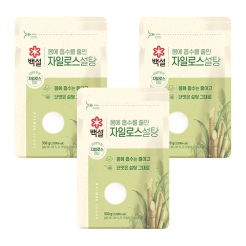 백설 자일로스 설탕, 500g, 3개