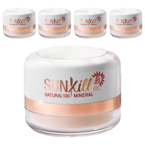 카트린 내추럴 100 미네랄 썬킬 RX 선파우더 SPF 46 PA+++, 12g, 5개